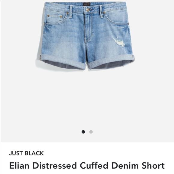 NWOT Just black size 26 women’s distressed cuffed shorts - Picture 5 of 7